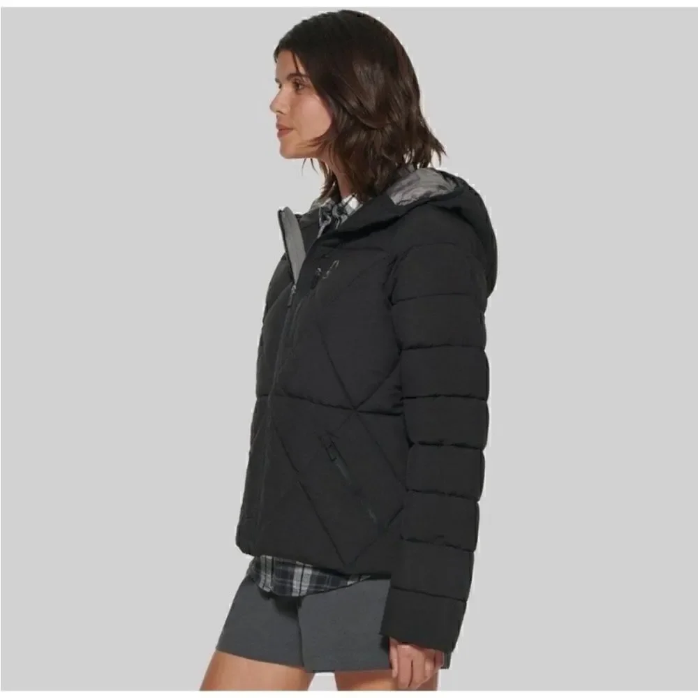 Bass Outdoor Women's Glacier Hooded Hiking Jacket-Black
